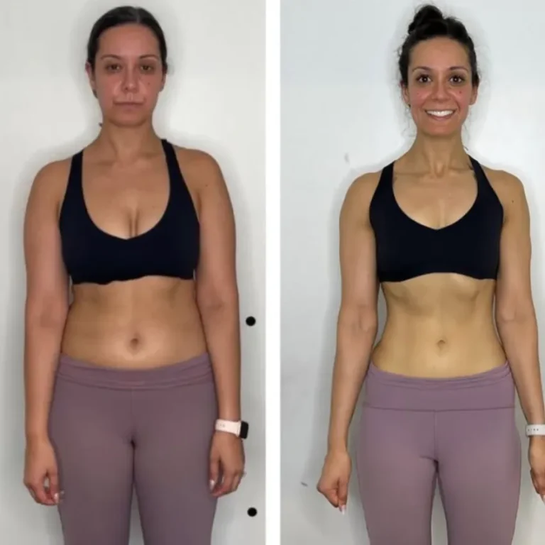 female progress photo weight loss visual