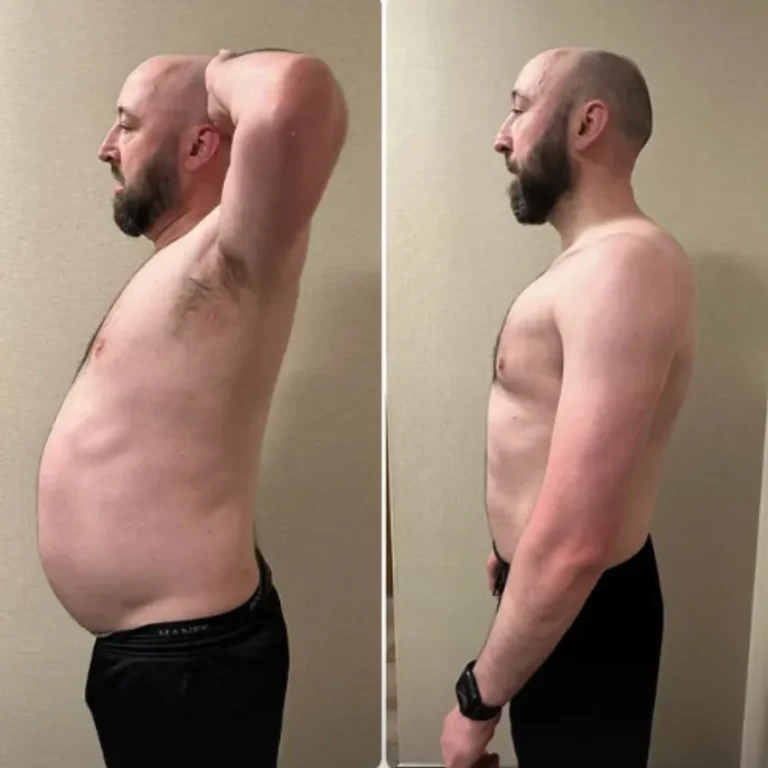 man before and after weight training photo